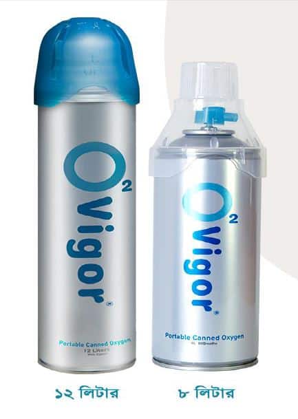 Vigor O2 Portable Oxygen Can with Mask – 8L