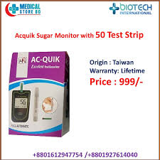 Acquik Blood Sugar Monitor with 50 Test Strip